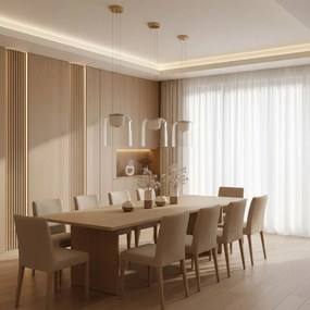 Toolight Toolight, LED závesné svietidlo 7W, 4000K, 1000lm, APP1689-1PC A, zlatá, OSW-04378