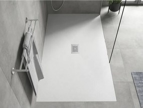 Mexen Hugo, obdĺžniková sprchová vanička SMC 150 x 100 cm, biela, oceľová krytka, 42101015-X