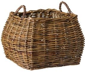 Ib Laursen Prútený kôš Square Unpeeled Willow