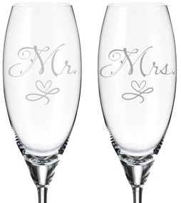 Svadobné poháre na šampanské MR MRS 290 ml 2KS