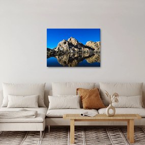 Obraz zrkadlenie skál (70x50 cm)