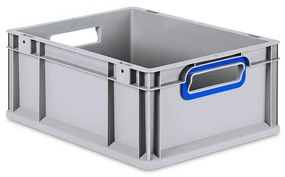 Sada 10 kusov - Eurobox Next Gen 2.0 - Stohovateľná nádoba s otvorenými rukoväťami - Modrá - 400 x 300 x 170 mm