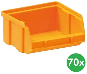 ArtPlast Plastové boxy BASIC, 100 x 95 x 50 mm, 70 ks, žltooranžová