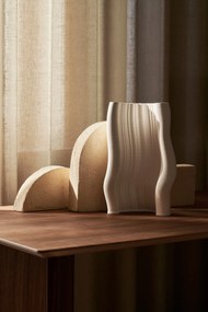 Ferm Living Kameninová váza Moire Off-white 30 cm