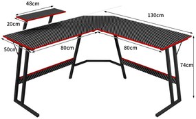 Herný stôl BG02 čierny 130 cm