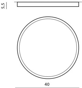 LED stropné svietidlo Monza R 40 3000K biele