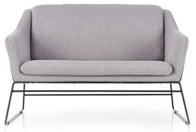 Pohovka Soft II XL, dvojsedák, sivá / čierna