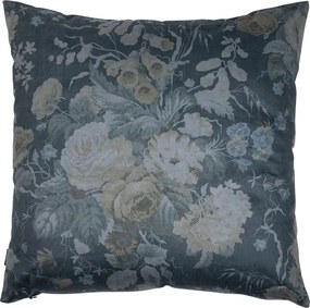 Zelený ručne vyrobený vankúš s kvetmi v korune Crown - 45*45*10cm