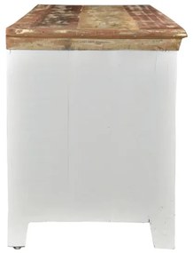 furniture-nabytek.cz - Masívny TV stolík Perth z recyklovaného dreva, lakovaný, biely / farebný – 150×50×60 cm