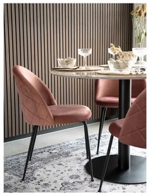 Okrúhly jedálenský stôl s doskou v dekore mramoru ø 110 cm Bolzano – House Nordic