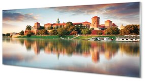 Obraz na akrylátovom skle Krakow hrad rieka 120x60 cm