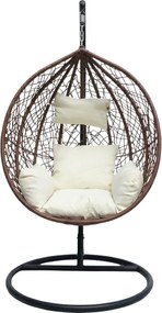 Hnedé závesné kreslo KOKON