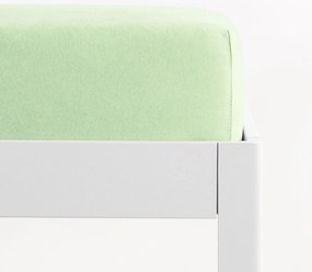 Goldea jersey elastická plachta - svetlo zelená 200 x 220 cm