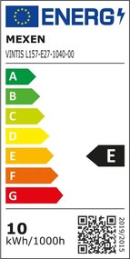 Mexen Vintis, LED žiarovka E27, G95, 10W, Neutrálna - 4000K, 1320 lm, číra - L157-E27-1040-00