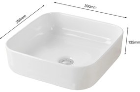 Umývadlo na dosku Houseland Lavio 80 cm biele