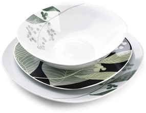 Porcelánová jedálenská súprava Herbal Black sada 18ks