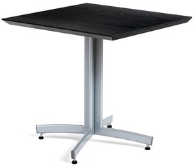 Stôl SANNA, 700x700x720 mm, strieborná/čierna