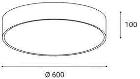 LED2 - LED Stropné svietidlo MONO LED/60W/230V 3000/4000K čierna