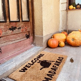 Hanse Home, Rohožka Welcome madafakas 105668 – na von aj na doma, 45x75, hnedá, chodba / predsieň