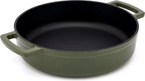 Elmich Smaltovaný liatinový nízky hrniec Ember 28 cm olivovozelený