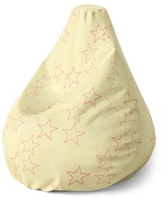 Sablio Sedací vak Pear Hviezdy - 70 x 95 x 15 cm