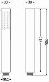 Mexen príslušenstvo - 1-bodový ručný sprchový set R-77, čierna, 785776052-70