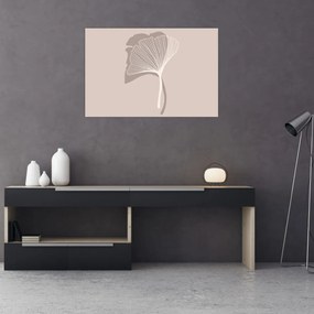 Obraz - Béžové listy N⁰4 (90x60 cm)