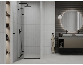 Mexen Roma, sprchové dvere do otvoru 70 x 190 cm, 6mm číre sklo, čierny profil, 854-070-000-70-00