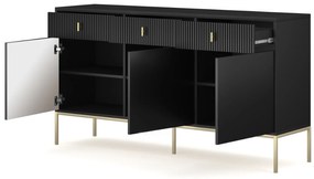 Komoda Maggiore 154,5 cm černá/zlatá