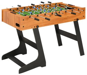 vidaXL Skladací stolný futbal bledohnedý 121x61x80 cm