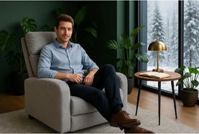 Kreslo ušiak René rozkladacie šedé