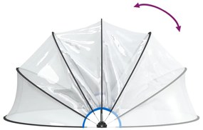 Bazénová kupola s držiakom okrúhla 500x250 cm PVC