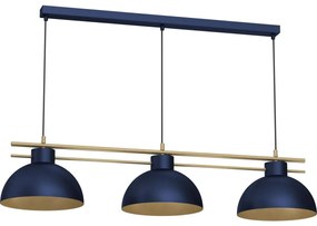 Luster na lanku ESTATE 3xE27/15W/230V modrá