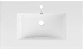 Mexen Atena, umývadlo na zapustenie do dosky 81 x 46 cm, biela lesklá, 25018000