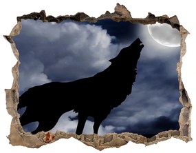 Díra 3D fototapeta na stěnu Howlin 'wolf plne nd-k-61523126