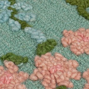 Ručne tkaný vlnený koberec v mentolovej farbe 200x290 cm Emilia Floral – Flair Rugs