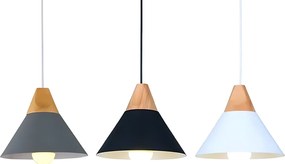 Toolight Toolight, stropné svietidlo 1xE27, SCANDI C, čierna matná-hnedá, OSW-00104