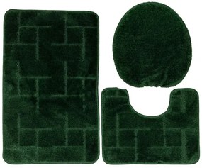 Sada kúpeľňových koberčekov TERAMO tmavozelená
