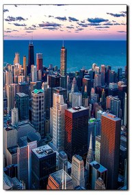 Obraz na plátne - Mrakodrapy v Chicagu - obdĺžnik 7268A (100x70 cm)