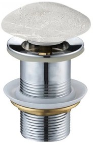 Mexen keramická uzatvárateľná umývadlová výpusť guľatý, ClickClack, velká zátka, bez prepadu, šedá imitácia kameňa, 79910-65