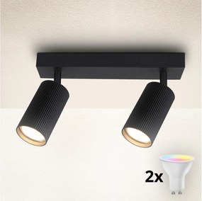 Brilagi - LED RGBW stmievateľné bodové svietidlo SELE MODERN 2xGU10/4,8W/230V čierne