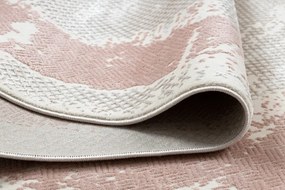 Dywany Łuszczów, Kusový koberec Core A004 Frame beige/pink, 180x270, ružová, chodba / predsieň