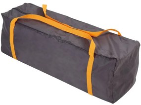 Detská postieľka, cestovná, oranžová/sivá