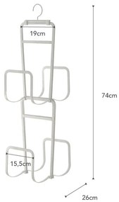 Biely vešiak na kabelky so 4 háčikmi YAMAZAKI Sapporo