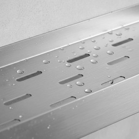 Rea Rea, kúpeľňová polica 60cm, SF03, brúsená oceľ, REA-47003