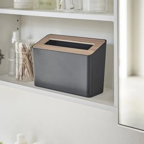 Čierny stolový kôš na odpadky Yamazaki Rin, 2,3 l