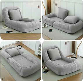 Relaxačné polohovacie kreslo LAZY SOFA, sivé