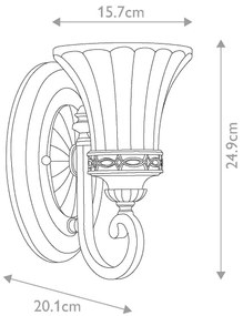 Feiss - Nástenné svietidlo DRAWING ROOM 1xE27/60W/230V