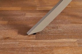 Okrúhly jedálenský keramický stôl Halia 120 cm travertín / šampanský