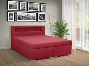 Čalúnená posteľ s úložným priestorom Tango 140 Typ farebného prevedenia: Savana červená 60, Typ čela: A